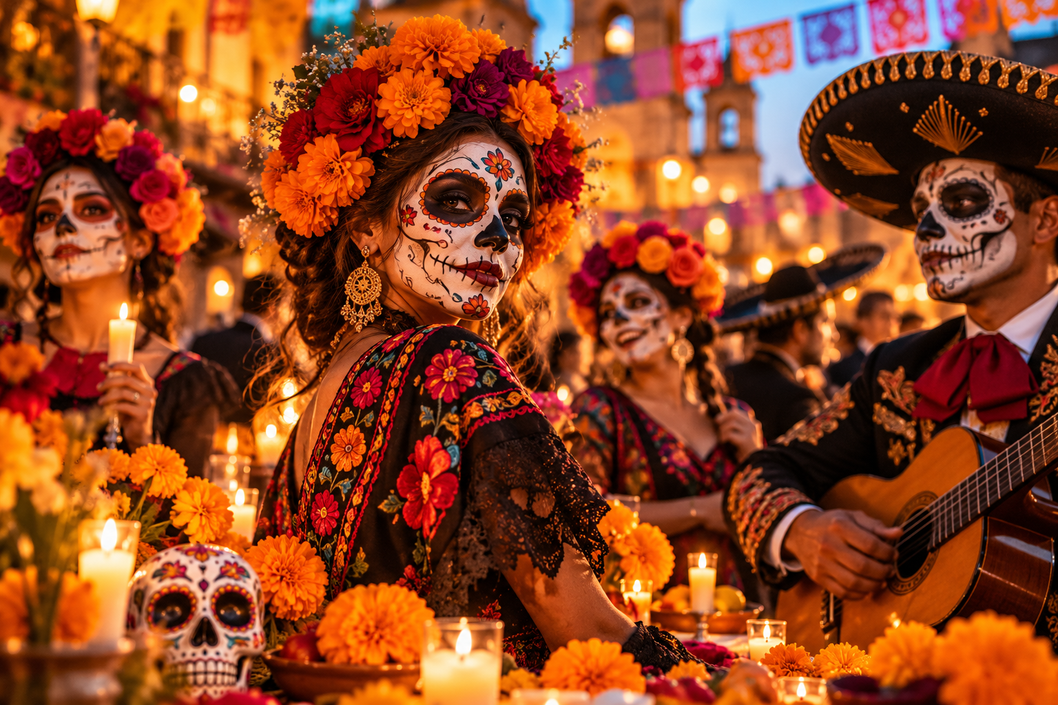 Colourful Día de los Muertos celebration